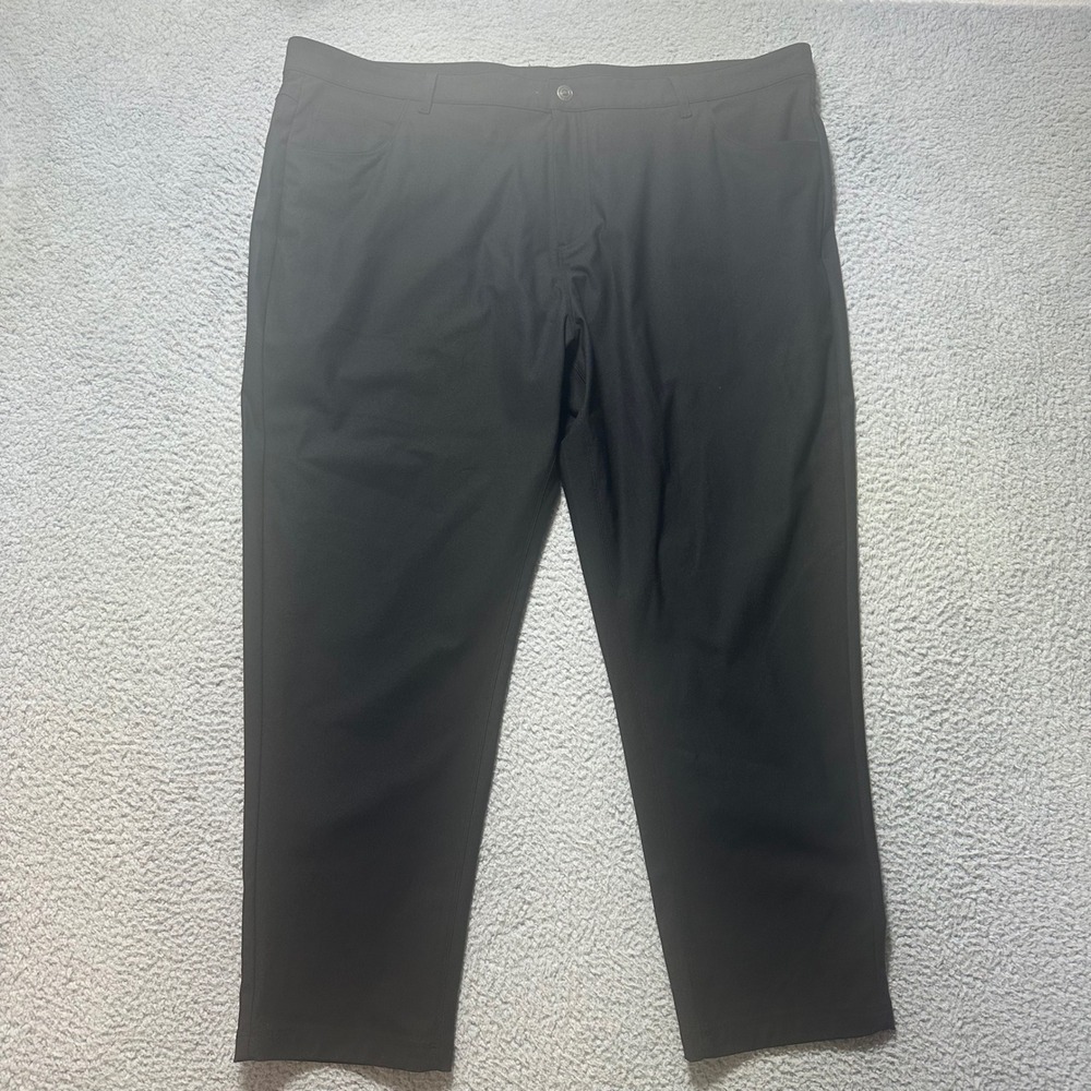 Fabletics Men's Black Performance‎ Pants Stretch Flat Front Casual Golf Trousers
